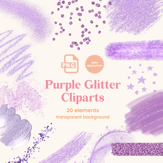 Purple Glitter Cliparts