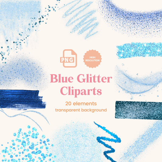 Blue Glitter Cliparts