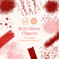 Red Glitter Cliparts