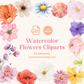 Watercolor Flowers Cliparts