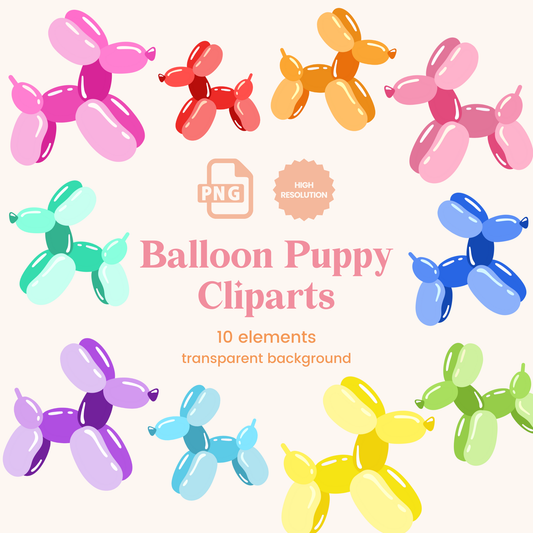 Balloon Puppy Cliparts