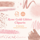 Rose Gold Glitter Cliparts